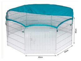 Wire Pet Playpen with waterproof polyester cloth 8 panels size 63x 60cm 06-0114 www.gmtpetproducts.com