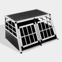 Aluminum Dog cage Small Double Door Dog cage 65a 89cm 06-0770 www.gmtpetproducts.com