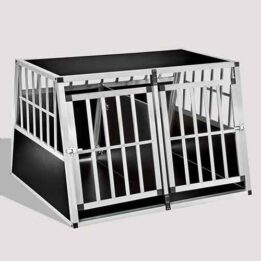 Aluminum Dog cage Large Double Door Dog cage 75a 104 06-0777 www.gmtpetproducts.com