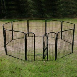 Square Tube Pet Fence 10 Panels Wire Dog Playpen Large Metal Foldable Dog Kennels Playpen 06-0126 www.gmtpetproducts.com