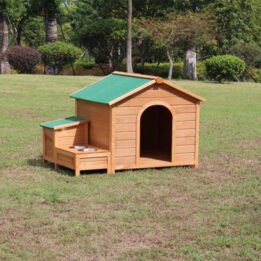 Novelty Custom Made Big Dog Wooden House Outdoor Cage www.gmtpetproducts.com