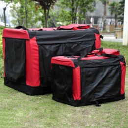 Foldable Large Dog Travel Bag 600D Oxford Cloth Outdoor Pet Carrier Bag in Red www.gmtpetproducts.com