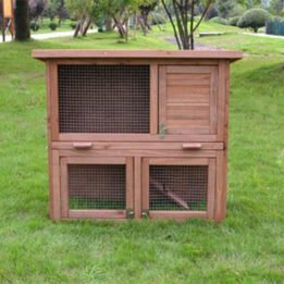 Wholesale Large Wooden Rabbit Cage Outdoor Two Layers Pet House 145x 45x 84cm 08-0027 www.gmtpetproducts.com