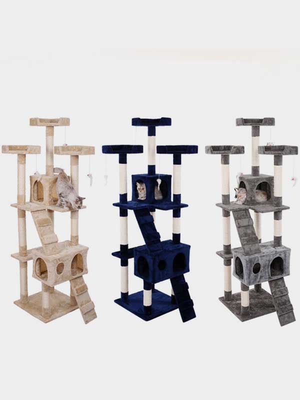 Fábrica de árvore de gato de madeira $ 23,28 Plataforma OEM Coluna de sisal Estrutura de escalada para gato 06-1171 www.gmtpetproducts.com