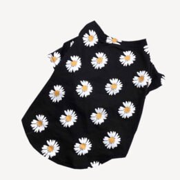 Newest Custom Print Logo Small Daisies Pet T-shirt Luxury Dog Clothes www.gmtpetproducts.com