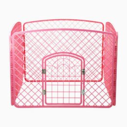 Custom outdoor pp plastic 4 panels portable pet carrier playpens indoor small puppy cage fence cat dog playpen for dogs www.gmtpetproducts.com