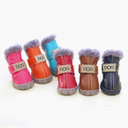 Pet Plus Velvet Puppy Shoes Warm Foot Covers Ugg Bootss www.gmtpetproducts.com