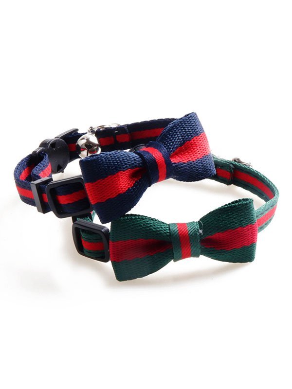 Manufacturer Wholesale Classic Color Plaid Design Cat Collar With Bowknot Bell 06-1610 www.gmtpetproducts.com