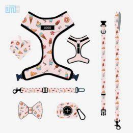 Pet harness factory new dog leash vest-style printed dog harness set small and medium-sized dog leash 109-0005 www.gmtpetproducts.com