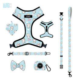 Pet harness factory new dog leash vest-style printed dog harness set small and medium-sized dog leash 109-0007 www.gmtpetproducts.com