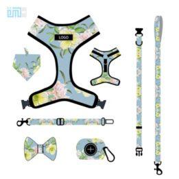 Pet harness factory new dog leash vest-style printed dog harness set small and medium-sized dog leash 109-0014 www.gmtpetproducts.com