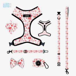 Pet harness factory new dog leash vest-style printed dog harness set small and medium-sized dog leash 109-0017 www.gmtpetproducts.com