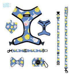 Pet harness factory new dog leash vest-style printed dog harness set small and medium-sized dog leash 109-0018 www.gmtpetproducts.com