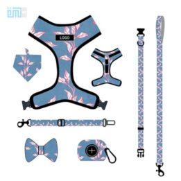 Pet harness factory new dog leash vest-style printed dog harness set small and medium-sized dog leash 109-0019 www.gmtpetproducts.com