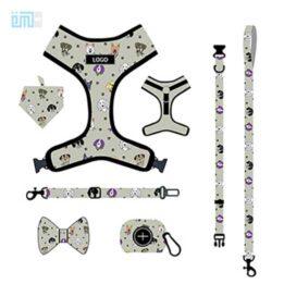 Pet harness factory new dog leash vest-style printed dog harness set small and medium-sized dog leash 109-0022 www.gmtpetproducts.com