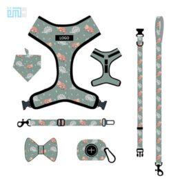 Pet harness factory new dog leash vest-style printed dog harness set small and medium-sized dog leash 109-0025 www.gmtpetproducts.com