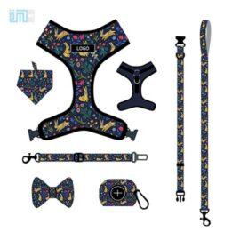 Pet harness factory new dog leash vest-style printed dog harness set small and medium-sized dog leash 109-0027 www.gmtpetproducts.com