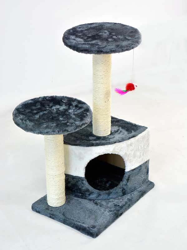 Árbol de gatito de juguete de ratón de plataforma de habitación de gato de escalada de gato de dos colores 06-0009 www.gmtpetproducts.com