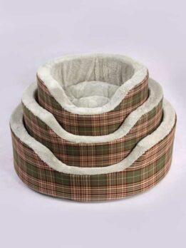 Coral velvet striped plaid simple wind upscale comfortable dog kennel sofa nest pet supplies106-33008 www.gmtpetproducts.com