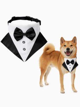 Wedding suit pet drool towel dog collar pet triangle towel pet bow tie wedding suit triangle towel 118-37007 www.gmtpetproducts.com