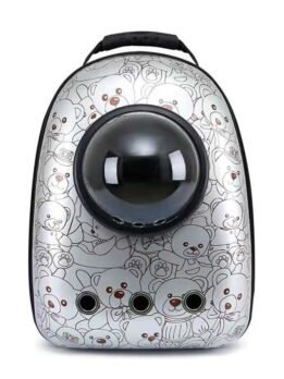 Silver Bear Upgraded Side-Opening Pet Cat Backpack 103-45024 www.gmtpetproducts.com
