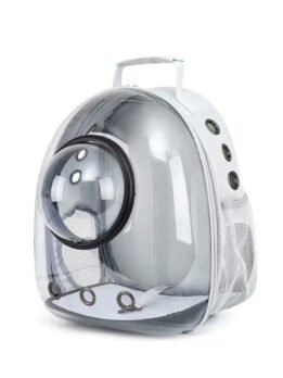Transparent gray pet cat backpack with hood 103-45030 www.gmtpetproducts.com