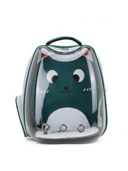 Green transparent breathable cat backpack backpack pet bag 103-45080 www.gmtpetproducts.com