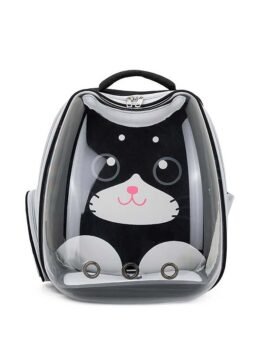 Black Transparent Breathable Cat Backpack Pet Bag 103-45081 www.gmtpetproducts.com