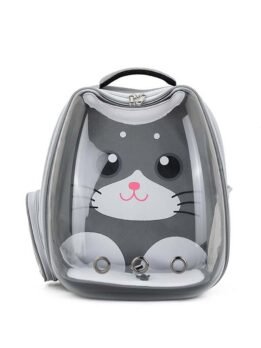 Gray Transparent Breathable Cat Backpack Pet Bag 103-45082 www.gmtpetproducts.com