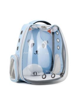 Light Blue Transparent Breathable Cat Backpack Pet Bag 103-45085 www.gmtpetproducts.com