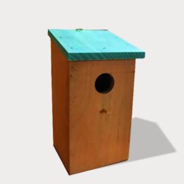 Wooden bird house,nest and cage size 12x 12x 23cm 06-0008