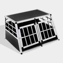 Aluminum Dog cage Small Double Door Dog cage 65a 89cm 06-0770