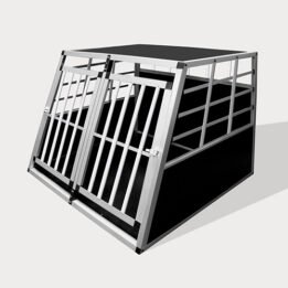 Aluminum Small Double Door Dog cage 89cm 75a 06-0772