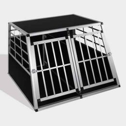 Aluminum Dog cage size 104cm Large Double Door Dog cage 65a 06-0775