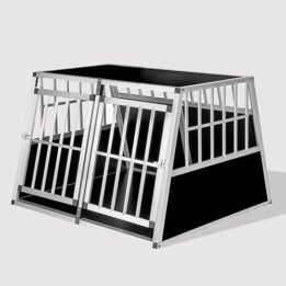 Aluminum Large Double Door Dog cage With Separate board 65a 104 06-0776