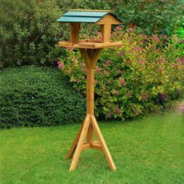 Fir-wood bird food feeder pet Staple Fiber Material rainproof roof