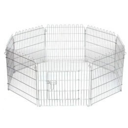 Wire Pet Playpen 8 panels size 63x 60cm Extra Large Pet Dog Playpen 06-0113