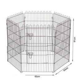 Wire Pet Playpen Metal 6 Panels Outdoor Dog Playpen size 63x 91cm 06-0115