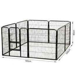 80cm Large Custom Pet Wire Playpen Outdoor Dog Kennel Metal Dog Fence 06-0125