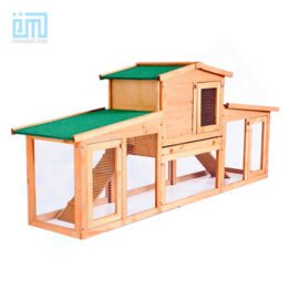 GMT60005 China Pet Factory Hot Sale Luxury Outdoor Wooden Green Paint Cheap Big Rabbit Cage