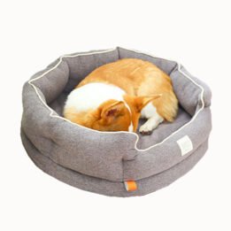 Winter Warm Washable Circular Dog Bed Sponge Comfy Sleeping Pet Bed