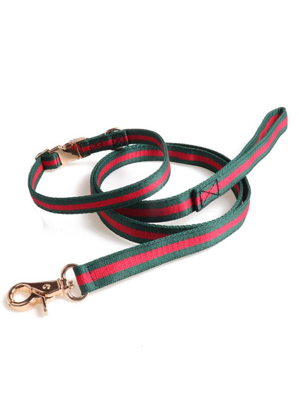 Factory Wholesale Pet Collar Nylon Webbing Dog Leash Rope Dog Collar Heavy Duty Dog Leash With Full Metal Buckle 06-1608