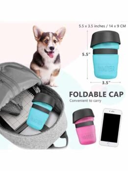 Wheasale Portable dog water bottle pet outdoor drinking water with cup feeder 115-37001 Pet Products Factory, OEM Manufacturer, Supplier, Agent www.gmtpetproducts.com Wheasale Portable dog water bottle pet outdoor drinking water with cup feeder