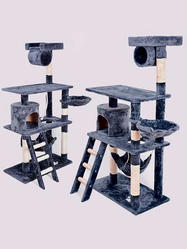 OEM Wholesale Top Best Selling New Pet Products Design Wooden Soft Cat House Furniture Cat Trees