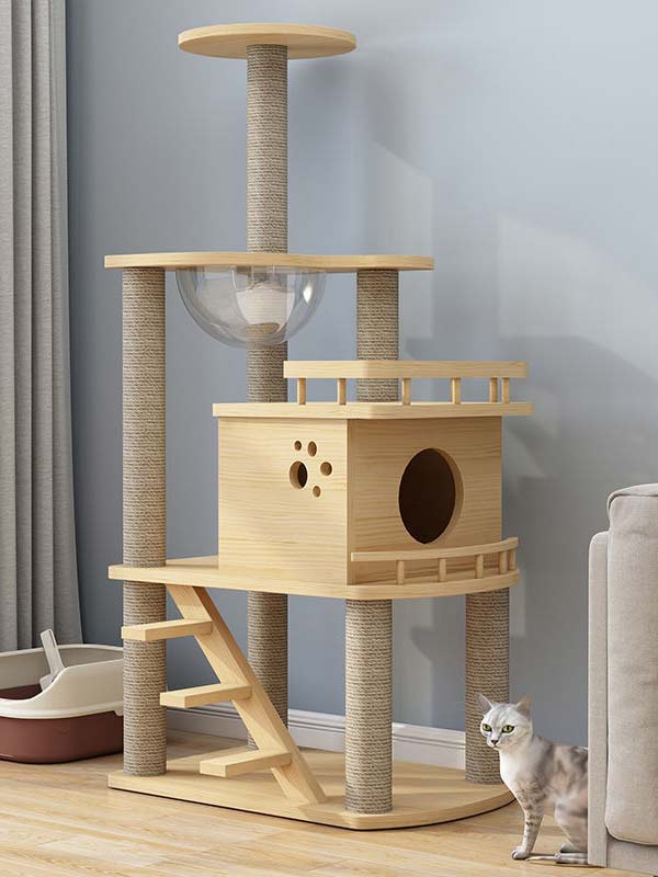 Wholesale OEM Top Wooden Cat Climbing Frame | cat tree tower | cat house