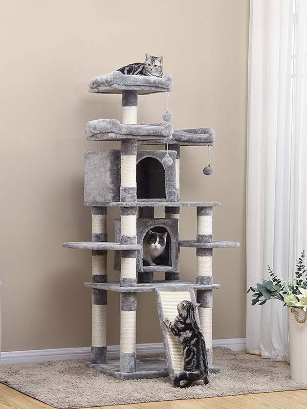 Multi-Layer Sisal Plush Large Cat Tree Cat Climbing Trees 105-33072 Pet Products Factory, OEM Manufacturer, Supplier, Agent www.gmtpetproducts.com OEM-Multi-Layer-Cat-Climbing-Trees-Sisal-Scratch-Board-Trees-105-33072