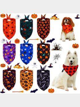 Halloween pet drool towel cat and dog scarf triangle towel pet supplies 118-37017