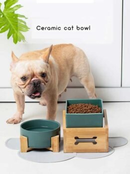 Wholesale inclined wooden rack cat double bowl 123-12013 Pet Products Factory, OEM Manufacturer, Supplier, Agent www.gmtpetproducts.com Factory Wholesale inclined wooden rack cat bowl pet cat food bowl