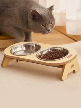 Wholesale wooden cat bowl wooden frame 123-12024 Pet Products Factory, OEM Manufacturer, Supplier, Agent www.gmtpetproducts.com Factory OEM Wholesale wooden cat bowl wooden frame cat food bowl