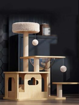 Luxury Cat Tree with Hammock, premium cat furniture with multiple resting areas